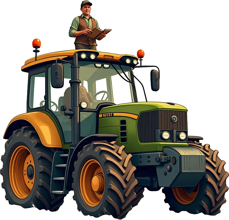 Farmer on Tractor